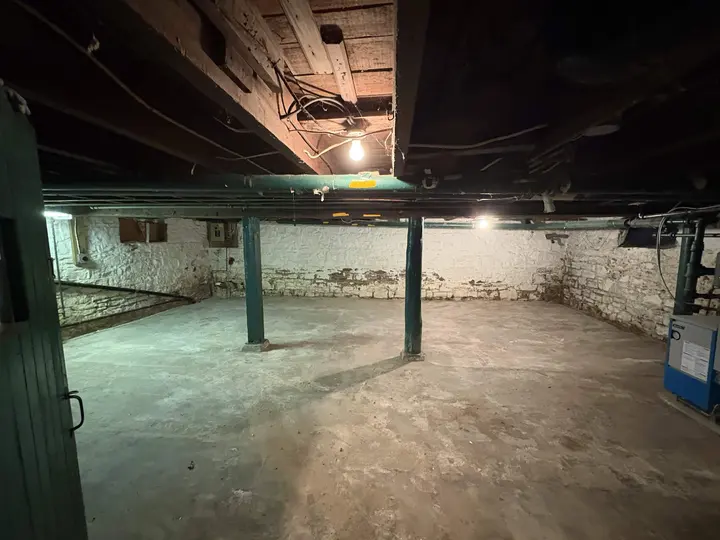 Cleared basement after a Load & Go cleanout in Niagara Falls